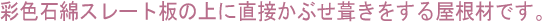 �ʐF�ΖȃX���[�g�̏�ɒ��ڂ��Ԃ����������鉮���ނł��B