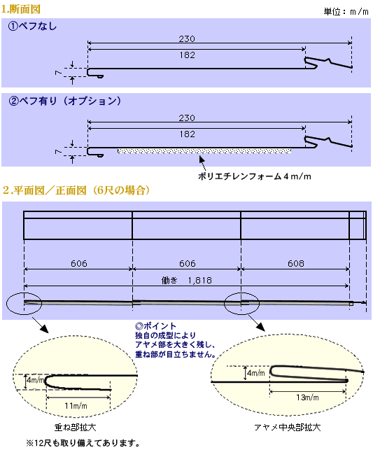 断面図/平面図