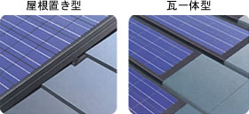 太陽電池モジュールが瓦に代わって、そのまま屋根材となります。